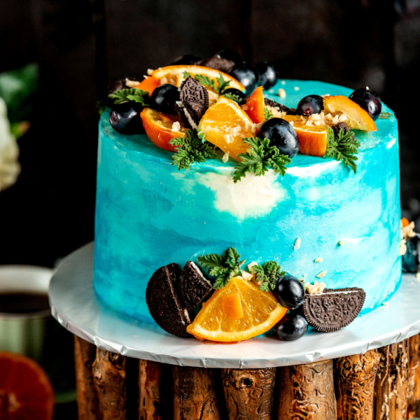 Tropical Blue Burst Cake